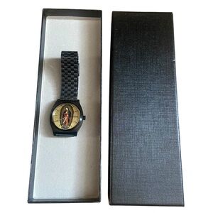 Nixon Santa Cruz Jason Jessee Time Teller Mens Watch Black Band Stainless *RARE*